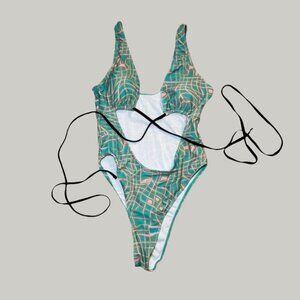 NWOT Abstract Matrix One Piece Swimsuit
